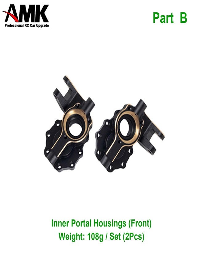 AMK 8 in 1 TRX4 Brass Weights Set TRX6 Wheel Counterweights Portal Axle Updating Accessorise for 1/10 RC Crawler TRX4 Upgrades (8 in 1 Set) - Image 3