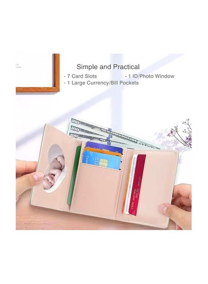 Oasisgalore Leather RFID Blocking Small Trifold Wallets for Women - Image 2