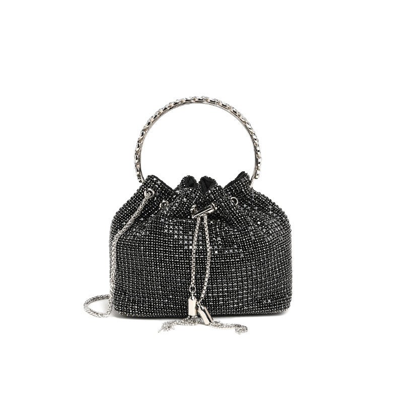 Evening Bag Women'S Bag 2026 Spring New Fashion Korean Style Chain Full Rhinestone Shoulder Crossbody Rhinestone Bag Sale - Image 1