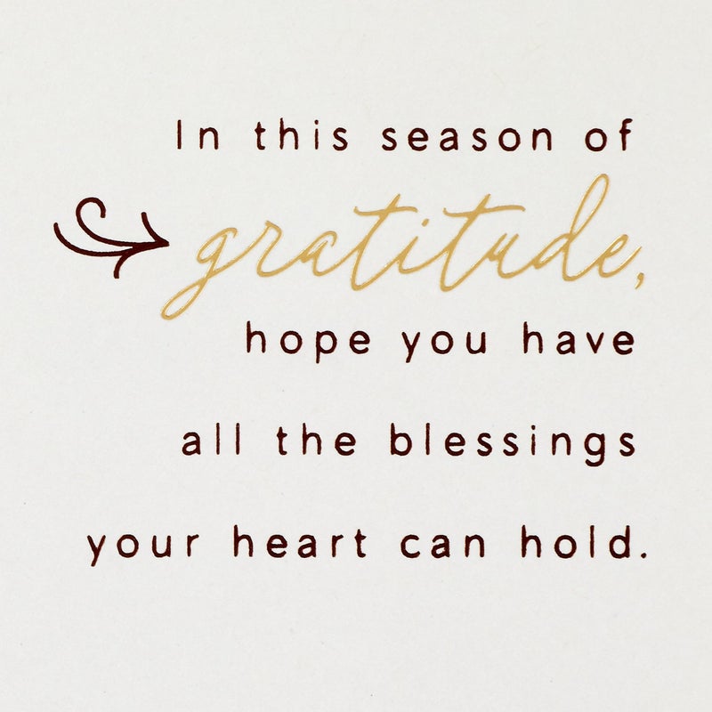 Hallmark Elegant Thanksgiving Cards (4 Cards with Envelopes  Single Design) Turkey - Image 3