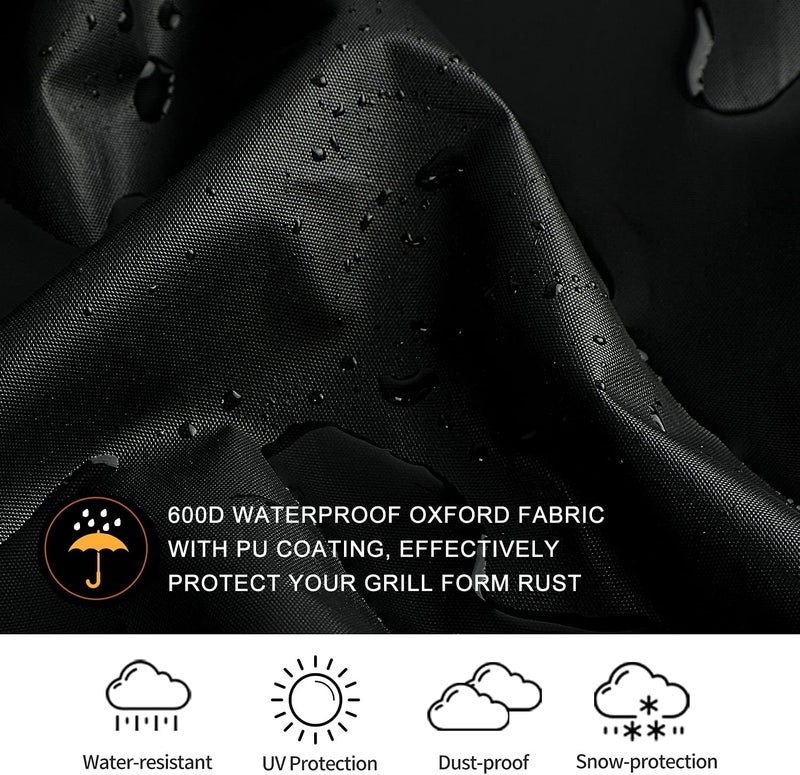 SUPJOYES Grill Cover for Oklahoma Joe's Highland Offset Smoker, Heavy Duty Waterproof Oklahoma Joe Smoker Accessories - Image 4