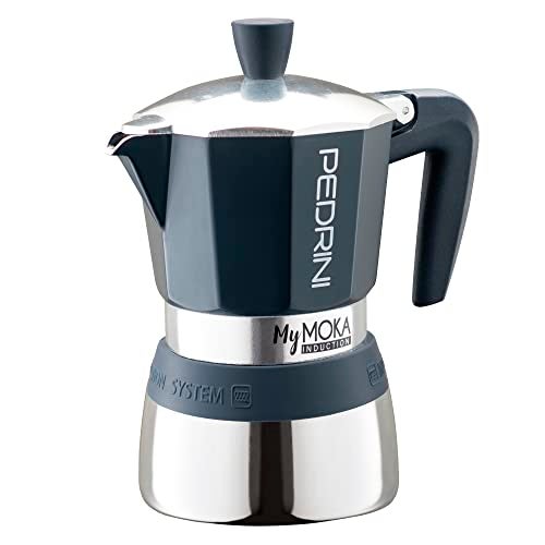 Pedrini MyMoka Induction Coffee Maker – 6 Cup (270ml) Italian Moka Pot, Night Blue | Espresso Maker Compatible with Induction, Gas & Stovetop - Image 1