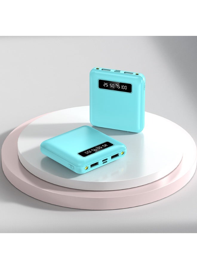 10000mAh Power Bank LED Digital Display Mini Portable Power Bank Slim and Lightweight Mobile Charger (Blue)  - Image 1