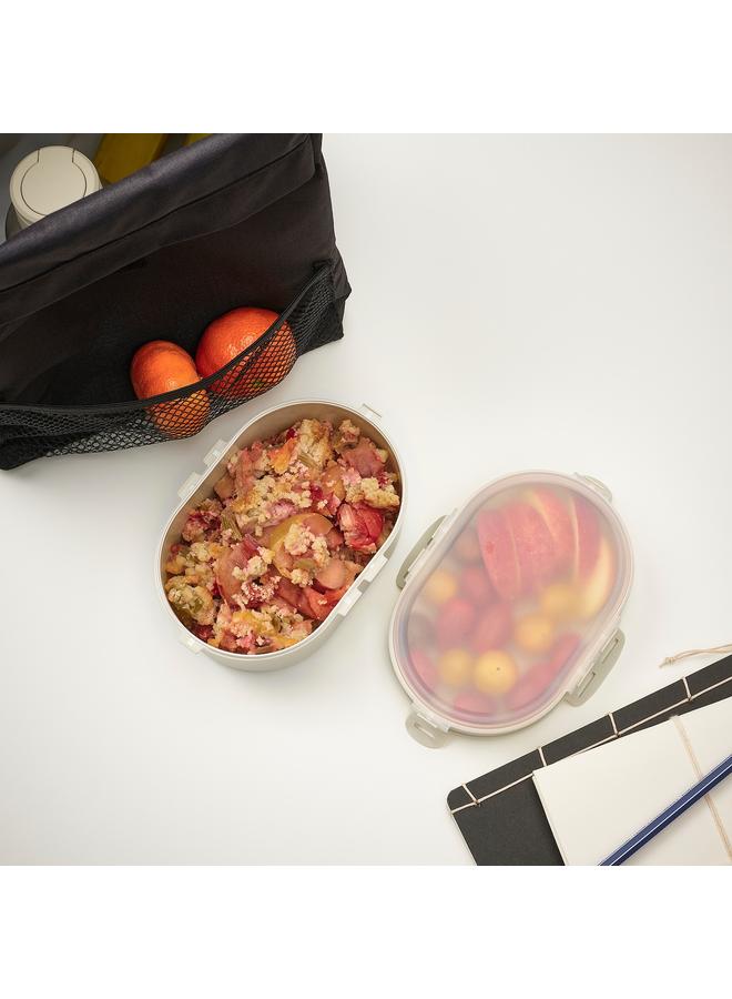 Stackable lunch box for dry food, light grey-beige  - Image 3