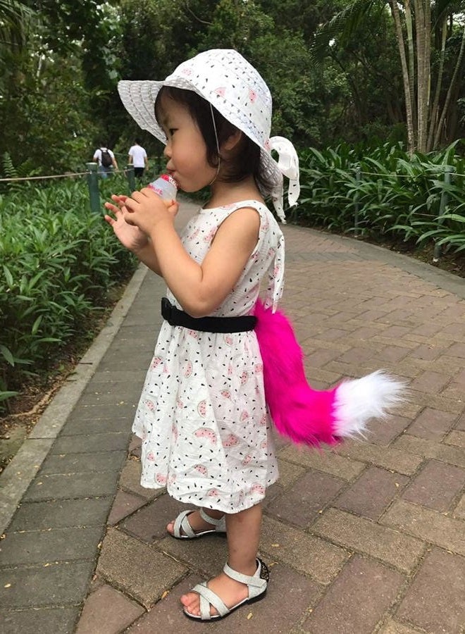 BANLAN Faux Fur Fox Costume Cat Tail Children/Adult Cosplay Halloween Christmas Party Costume One Size - Image 4