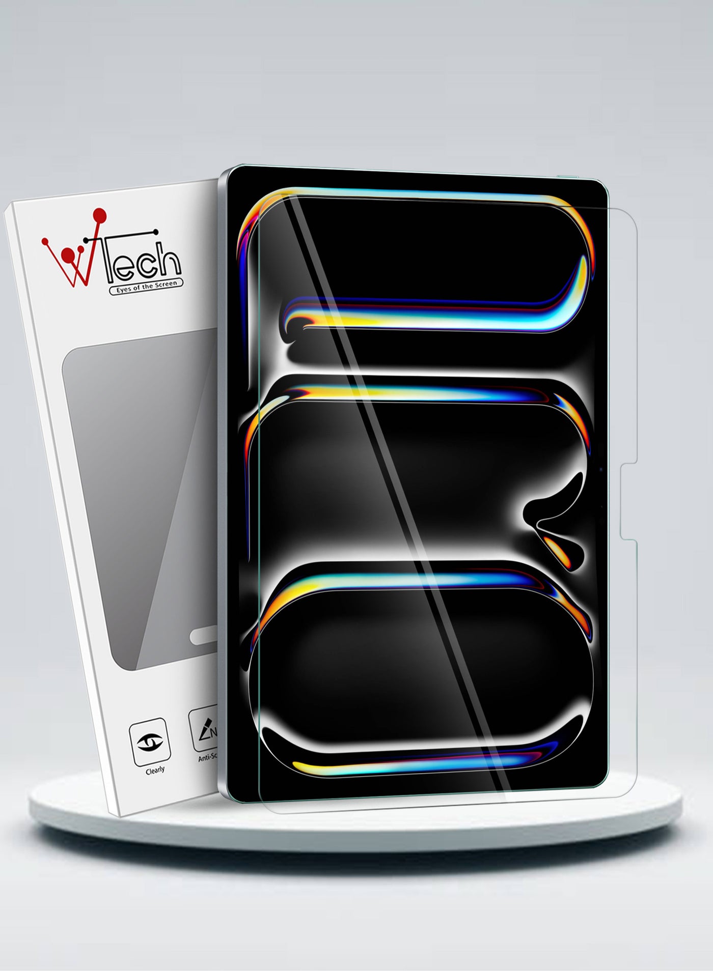 Wtech Apple iPad Pro 11 5G 2024 5th Generation 11 Inch - Premium Series Curved Edges Full Cover Tempered Glass Screen Protector (TSGPCN) - Clear
