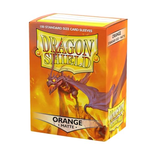 Dragon Shield Standard Size Card Matte Sleeves 100 CT Smooth Tough Premium TCG Sleeves Compatible with Pokemon Flesh Blood One Piece Magic the Gathering Orange - Image 1
