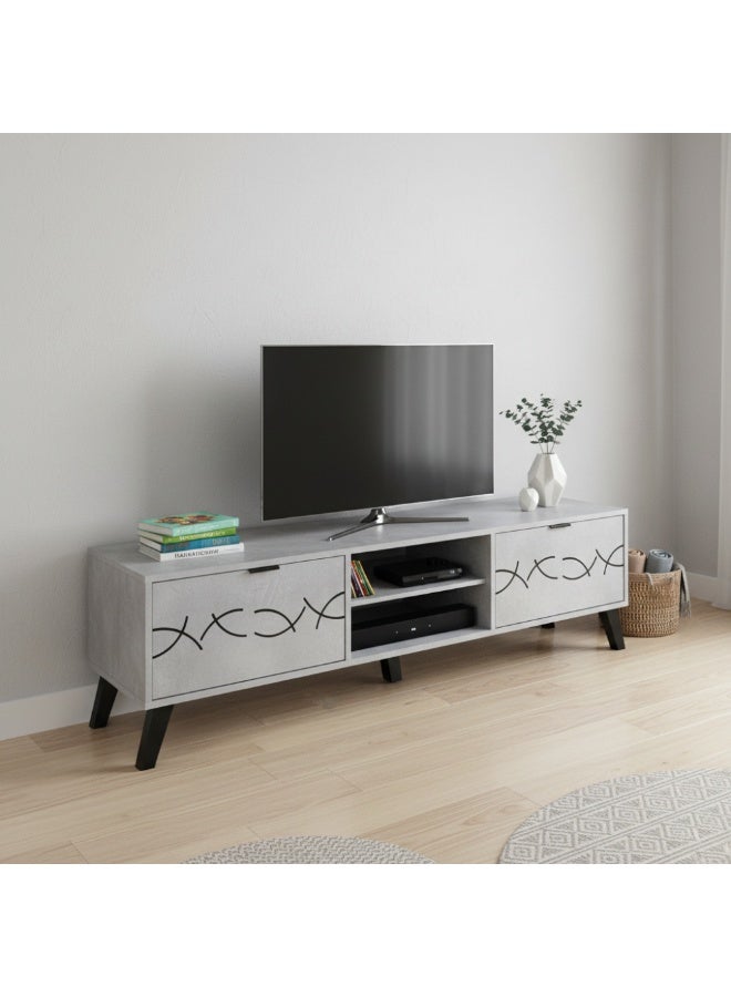 Crest J Modern wooden plasma table, size 160*40*45