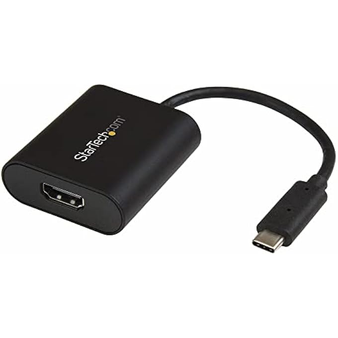 Startech.com .COM USB C TO 4K HDMI ADAPTER - 4K 60HZ - THUNDERBOLT 3 COMPATIBLE - USB TYPE C TO HDMI VIDEO DISPLAY ADAPTER (CDP2HD4K60SA) - Image 1