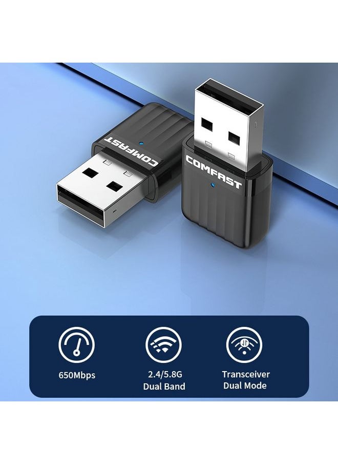 BURAQ - COMFAST CF-WU811AC V3  5G Dual Band 650Mbps USB Wireless Network Card WIFI Receiver - Image 1