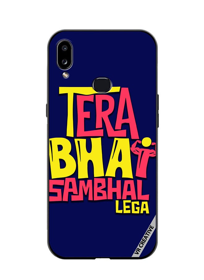 VR CREATIVE - Protective Case Cover For Samsung Galaxy A10s Tera Bhai Sambhal Lega Hindi Quots Design Multicolour - Image 1