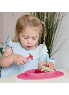 ezpz Baby Mini Fork And Spoon Set, Kids Cutlery Set With Case - 12M+ - Pink  - Image 5