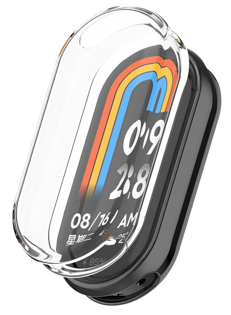 Hard PC Protective Case Cover for Mi Band 8 and Mi Band 9, Shockproof Anti-Scratch Slim Lightweight Full Protective Edge Cover (Clear) - Image 1