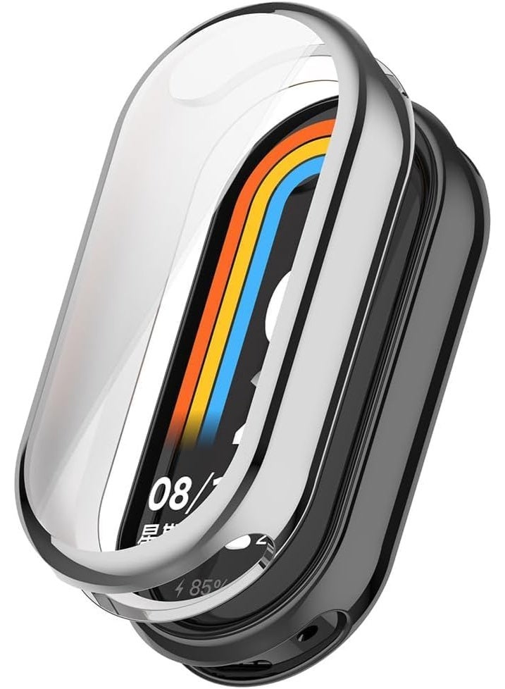 Hard PC Protective Case Cover for Mi Band 8 and Mi Band 9, Shockproof Anti-Scratch Slim Lightweight Full Protective Edge Cover (Clear) - Image 2