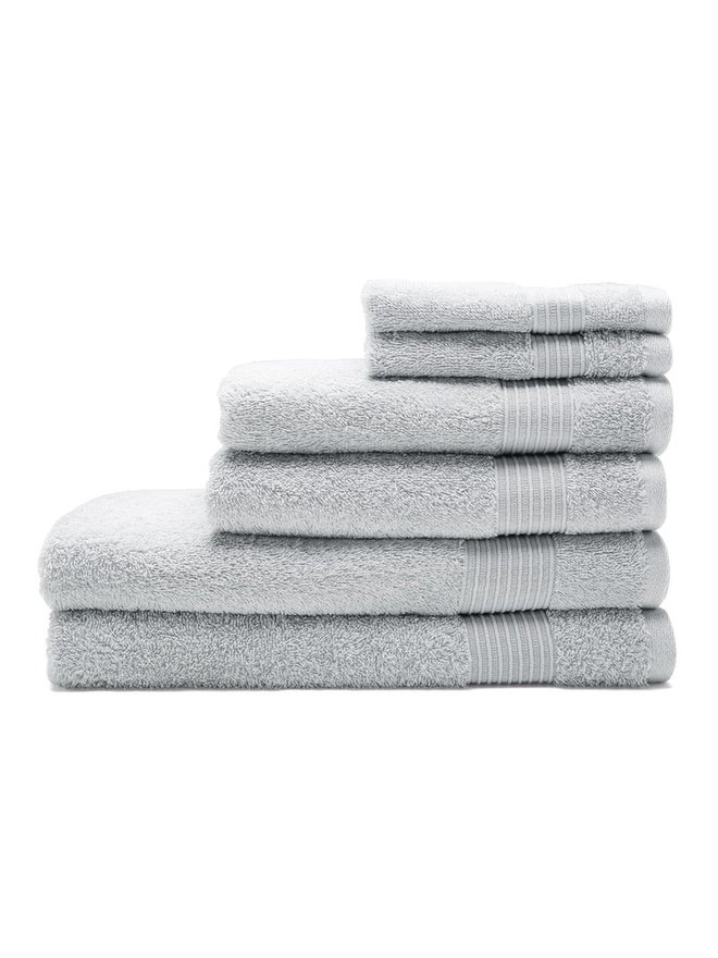 FIELDCREST 6-Piece Plain Bath Towel 500 Gsm 500 Gsm Glacier Grey - Image 1