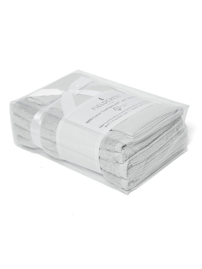 FIELDCREST 6-Piece Plain Bath Towel 500 Gsm 500 Gsm Glacier Grey - Image 5
