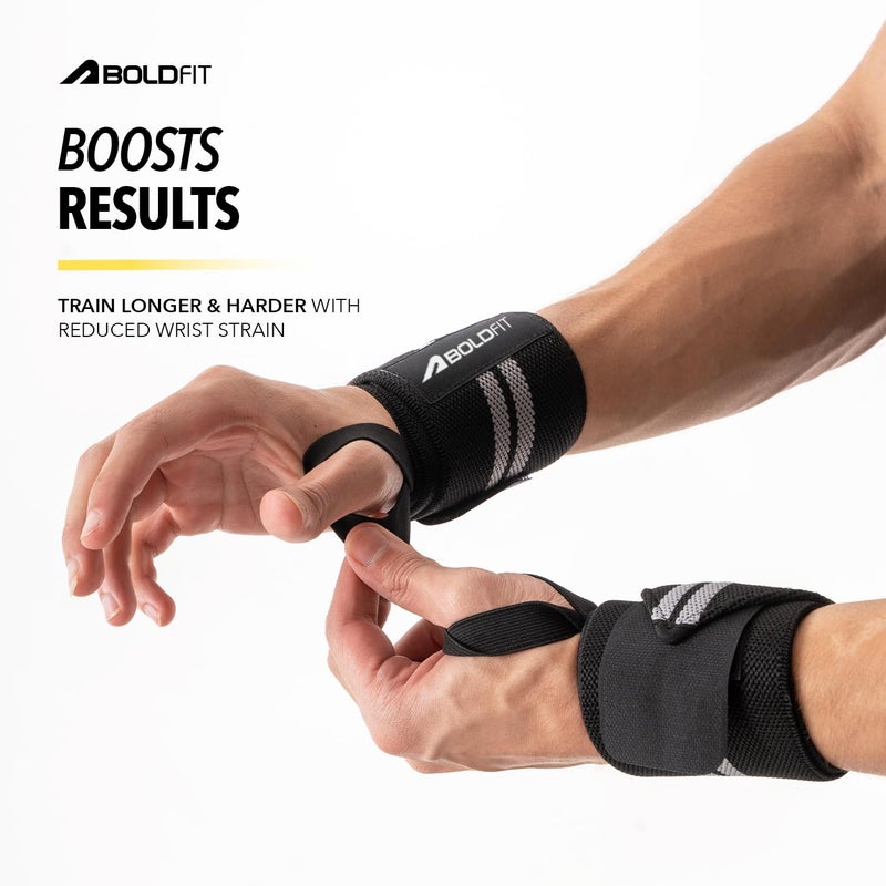BOLDFIT Wrist Band for Gym Workout Wrist Support for Gym Straps for Men Hand Band Strap for Man Accessories for Men Workout Wrists Supporter wrap for Man Workouts Accessories for Women Hand Wraps - Image 4