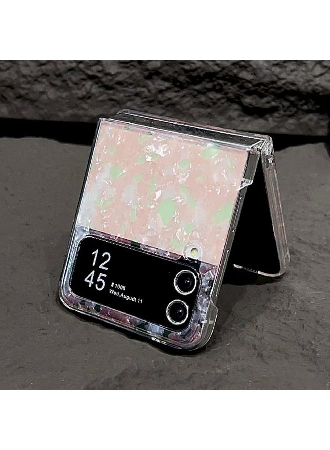 S-TOP Case For Samsung Galaxy Z Flip3 / Flip4 Pearlescent Shell Texture Phone Case - Image 3