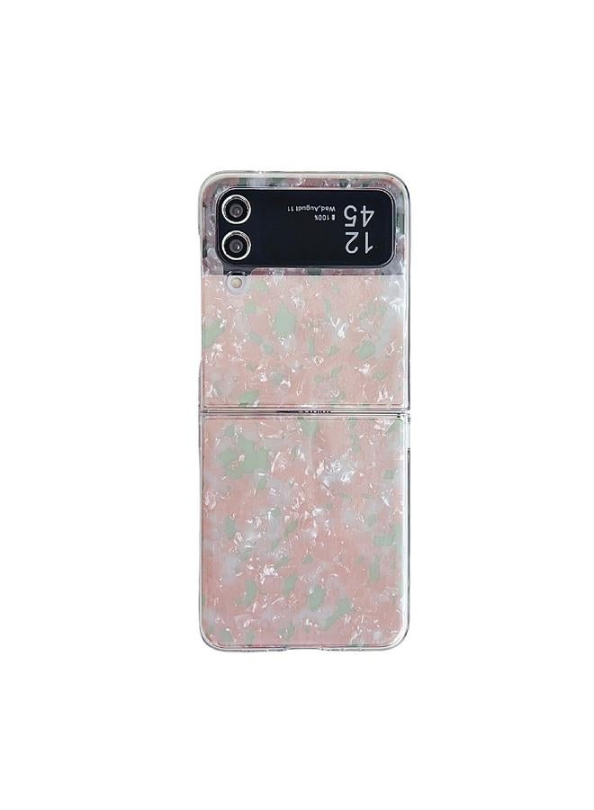 S-TOP Case For Samsung Galaxy Z Flip3 / Flip4 Pearlescent Shell Texture Phone Case - Image 1