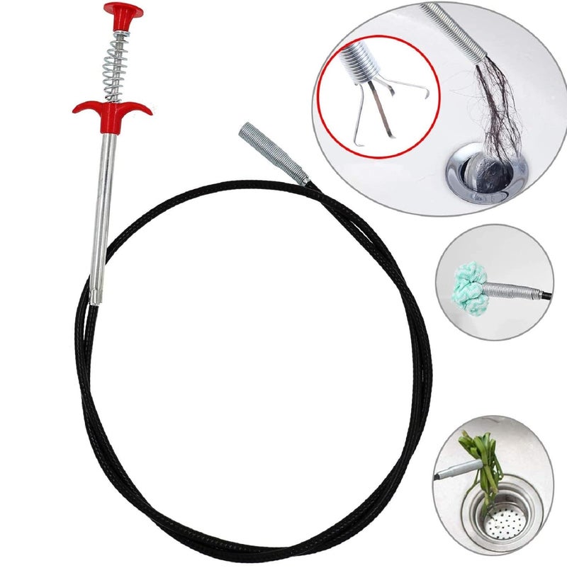 SBA PRIME SBAPRIME Flexi Cleaner Stick 23 Inch Spring Pipe Tools Cleaner Sticks Cleaning Tools Household for Kitchen Sink - Image 3