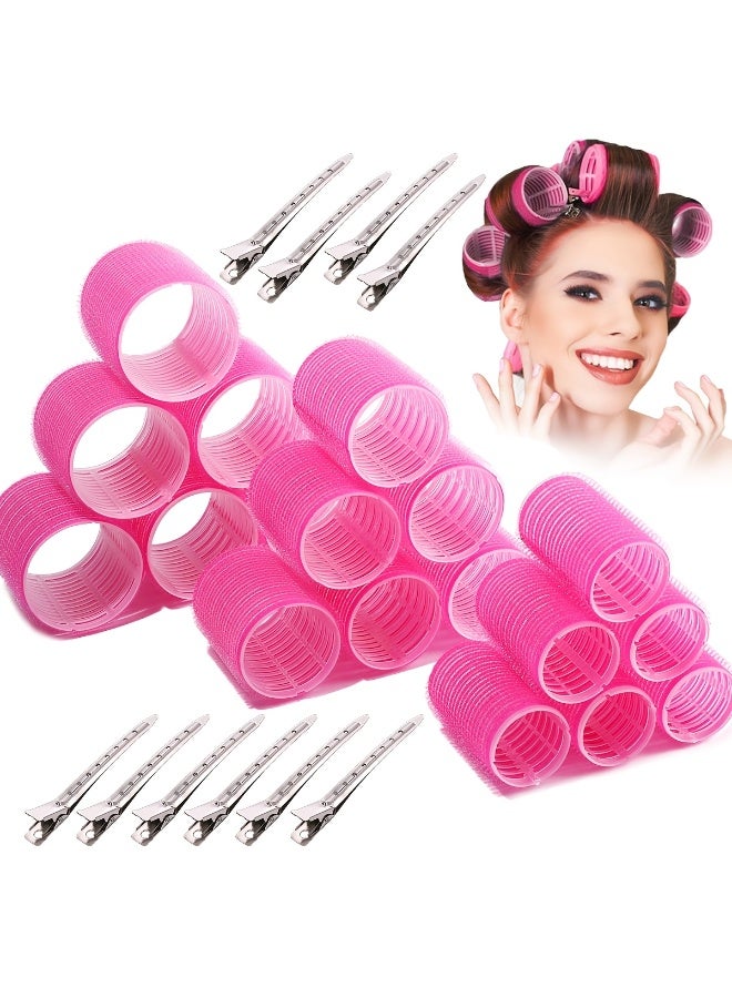 Rozino Hair Curling Rollers Set with 18 Curlers and 10 Clips for Hairstyling - Image 1