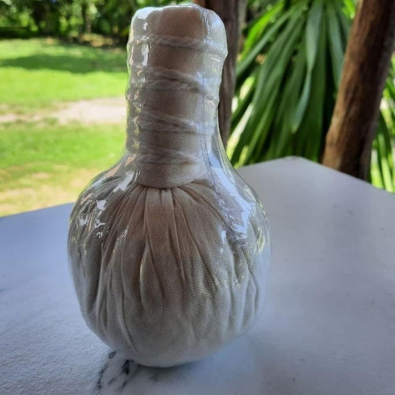 كرة تدليك مضغوطة تايلاندية عامة للعلاج بالروائح منتج سبا تايلاندي 135 جرام عبوة من 1 بني - Image 4