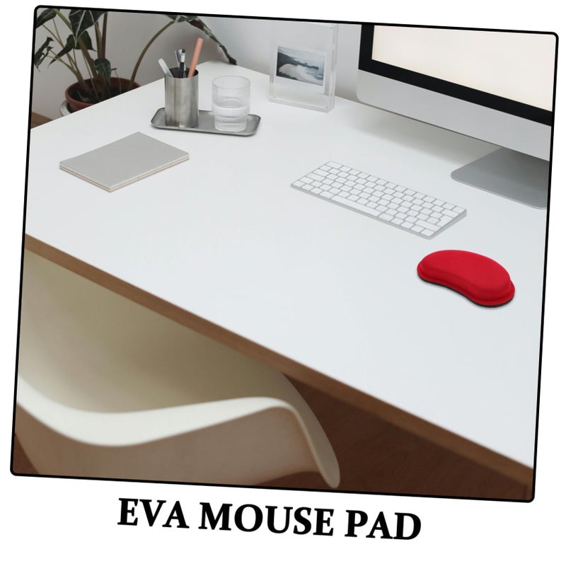 وسادة معصم للماوس مريحة حمراء لدعم المكتب والألعاب - Image 4
