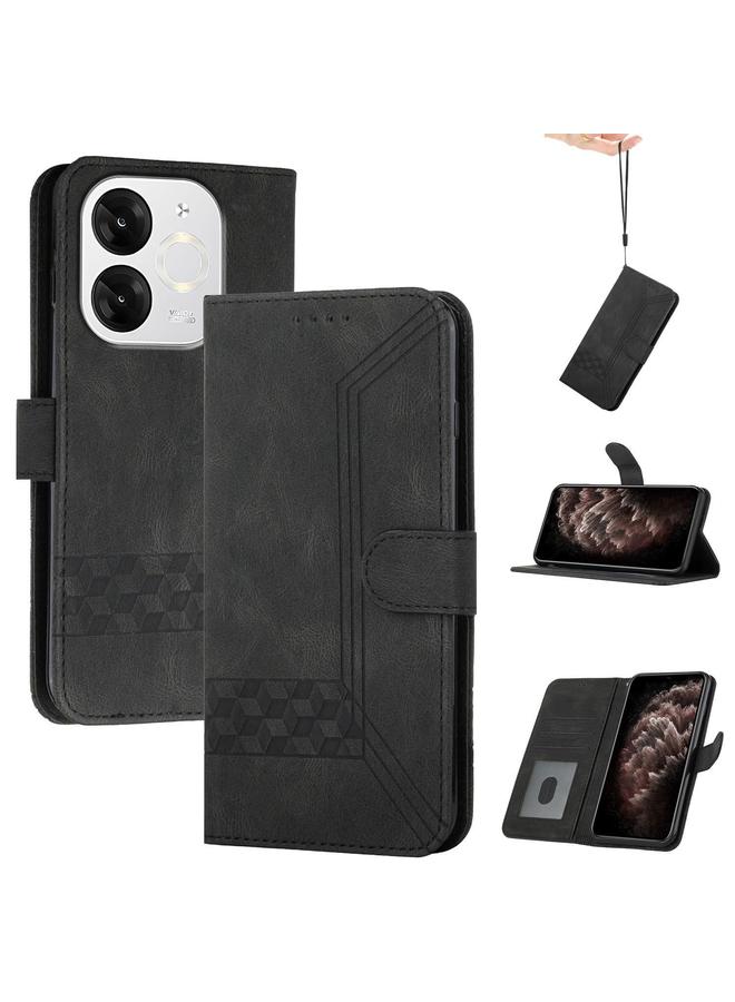 S-TOP Case For Itel A80 Cubic Skin Feel Flip Leather Phone Case - Image 1