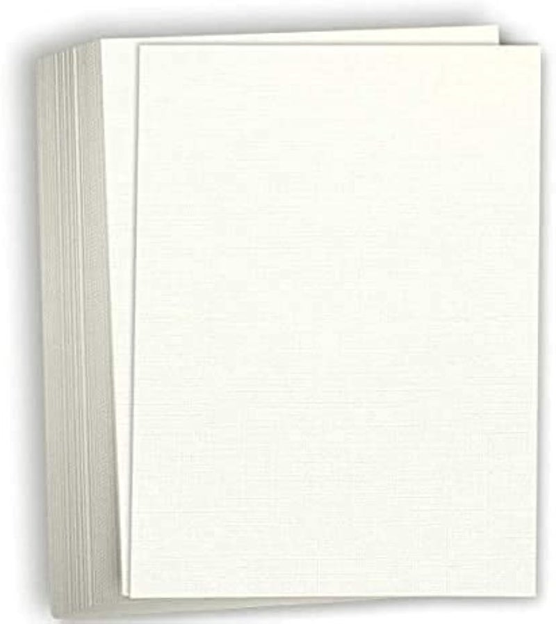 Hamilco ورق كاردستوك قماش هاملكو - 8 1/2 × 11 بوصة، سميك ثقيل الوزن 80 رطل، ورق كاردستوك فارغ للطابعة - 50 عبوة (طبيعي) - Image 1