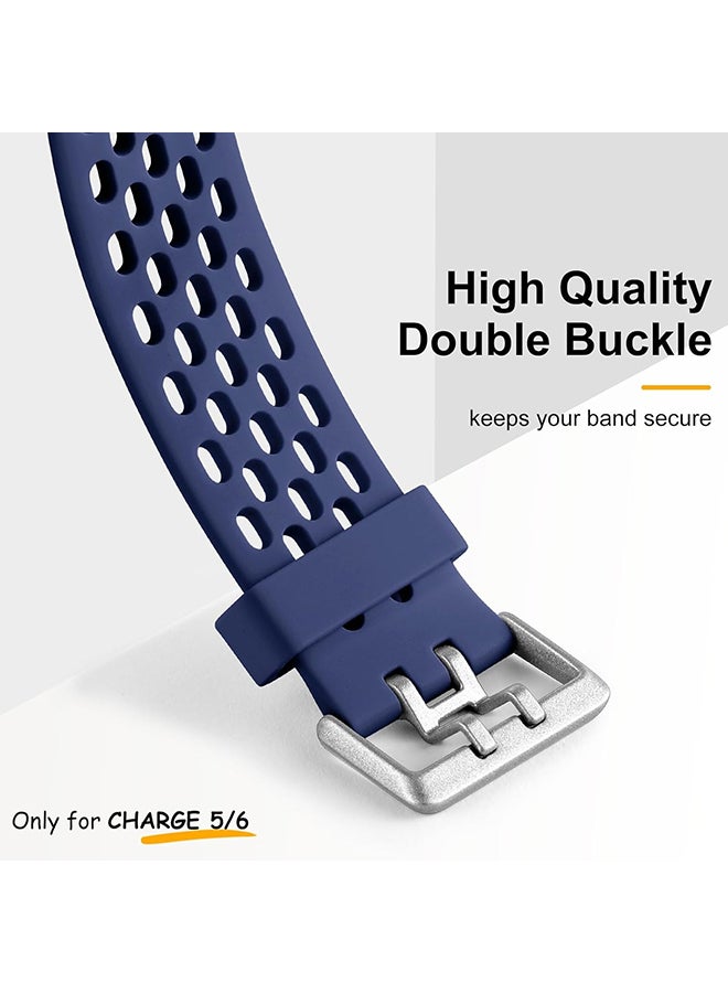 O Ozone (Pack of 3) Silicone Band For Fitbit Charge 6 Bands/Fitbit Charge 5 Bands| Soft Silicone Adjustable  Sport Replacement Wristbands Strap- Multicolor - Image 3