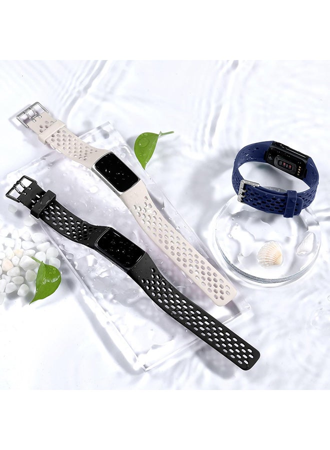 O Ozone (Pack of 3) Silicone Band For Fitbit Charge 6 Bands/Fitbit Charge 5 Bands| Soft Silicone Adjustable  Sport Replacement Wristbands Strap- Multicolor - Image 5