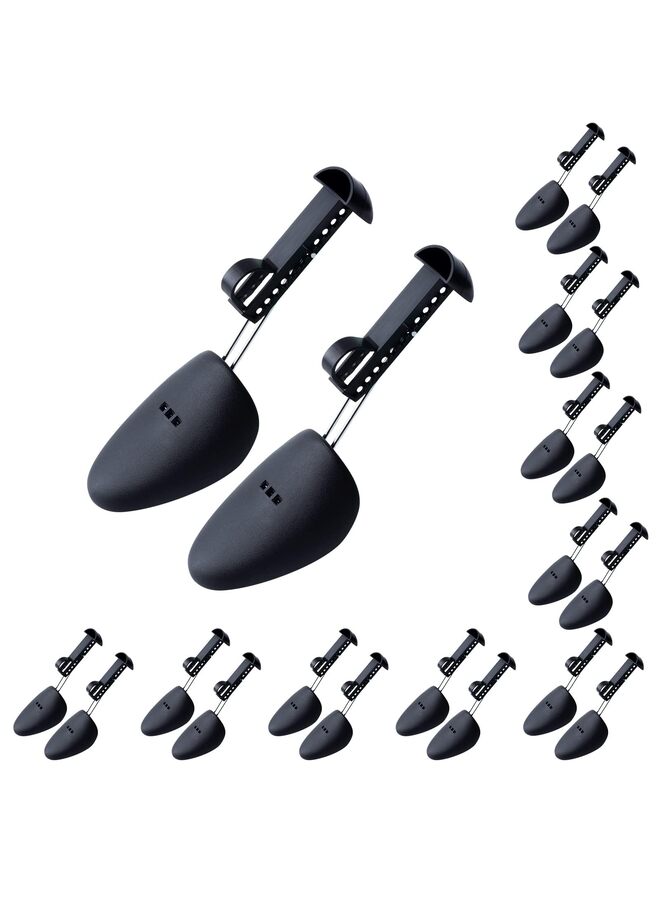 10 Pair Practical Adjustable Length Men Shoe Tree Shoe Stretcher Boot Holder Shaper Support (Black Color) - Image 1