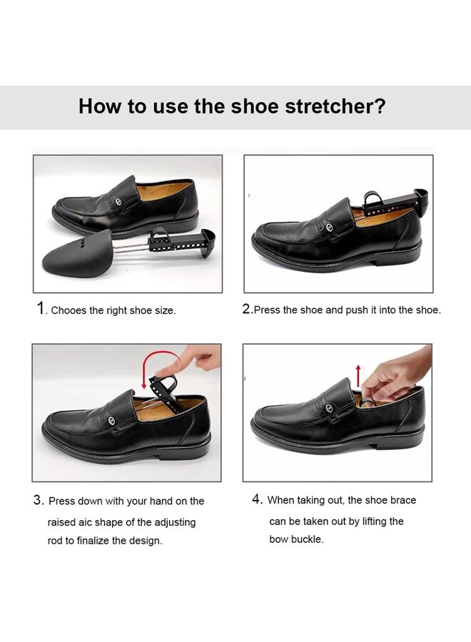 10 Pair Practical Adjustable Length Men Shoe Tree Shoe Stretcher Boot Holder Shaper Support (Black Color) - Image 4