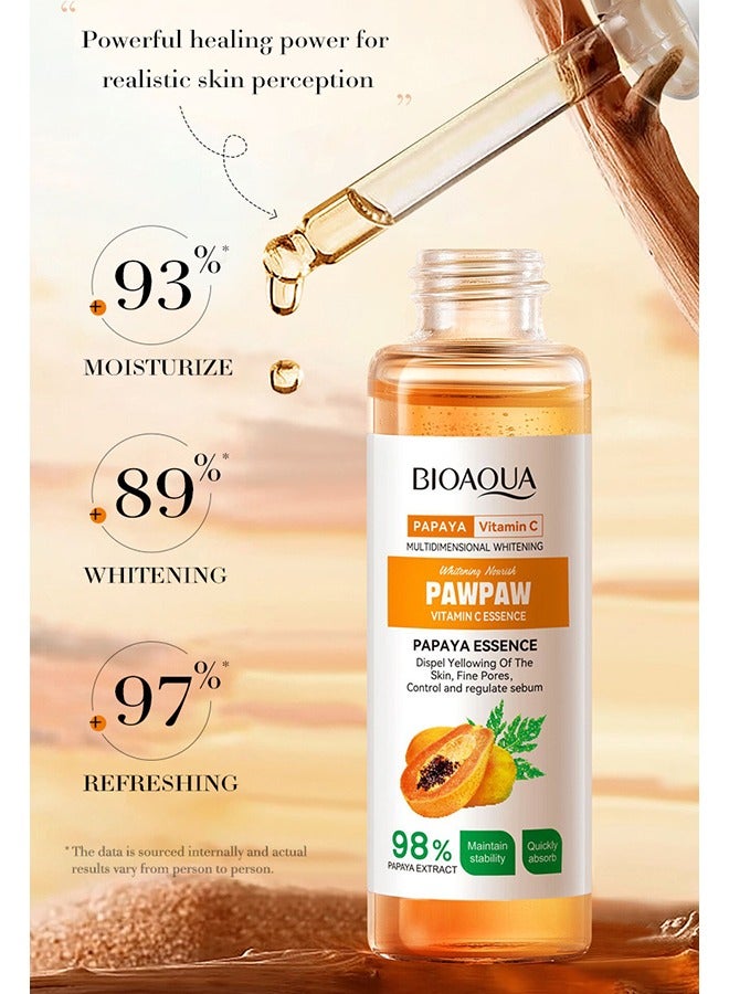 BIOAOUA 98% Papaya Essence - Vitamin C Nourish PawPaw Essence Deep Hydration Fine Pores 30ml / 1.01fl.oz - Image 2