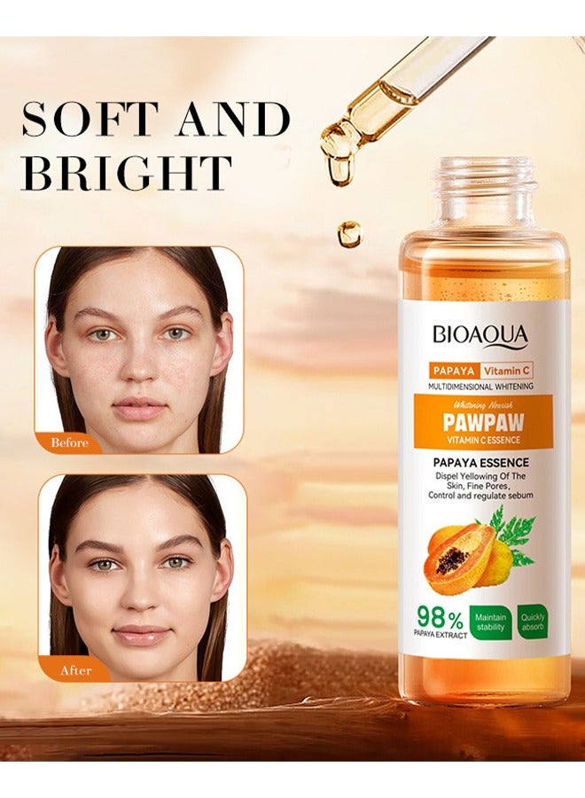 BIOAOUA 98% Papaya Essence - Vitamin C Nourish PawPaw Essence Deep Hydration Fine Pores 30ml / 1.01fl.oz - Image 3