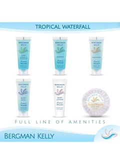 BERGMAN KELLY Hotel Soap Bars in Bulk (Tropical Waterfall 1 oz 100 PK) Travel Size Cleansing Soap Small Individually Wrapped Round Soap Mini Size Toiletries: Airbnb Motel Guest Bath  - Image 5