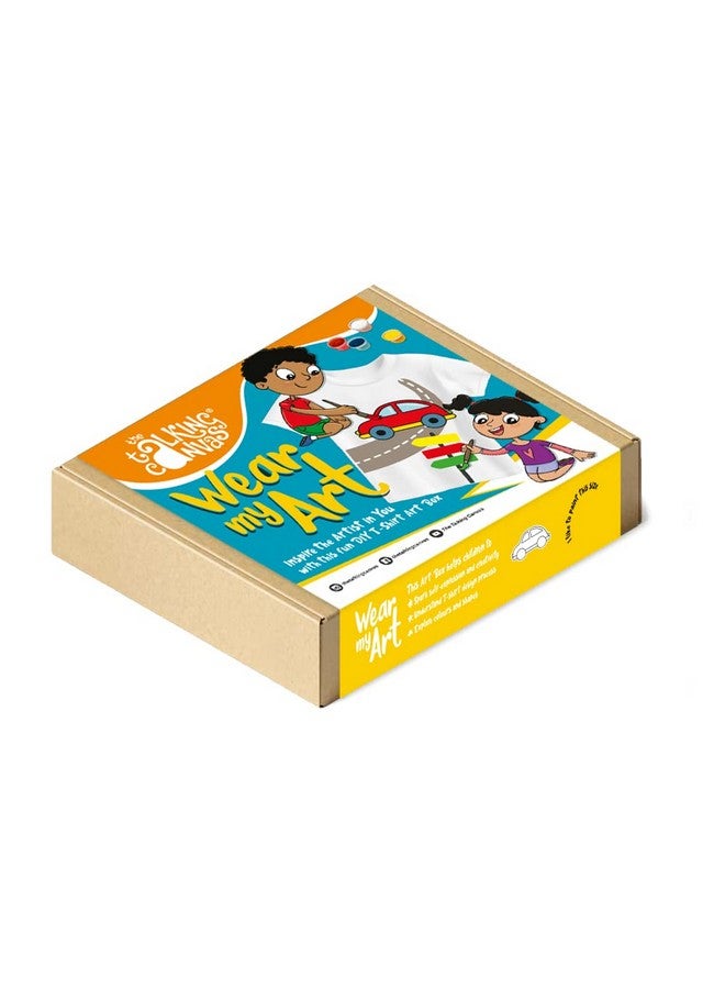 the talking canvas The Talking Canvas Art and Crafts T-Shirt Painting Craft Kit - Art Activity for Kids | Wear Your Art | Holi Gifts - Car Design | Age 11-12 Years - Image 2