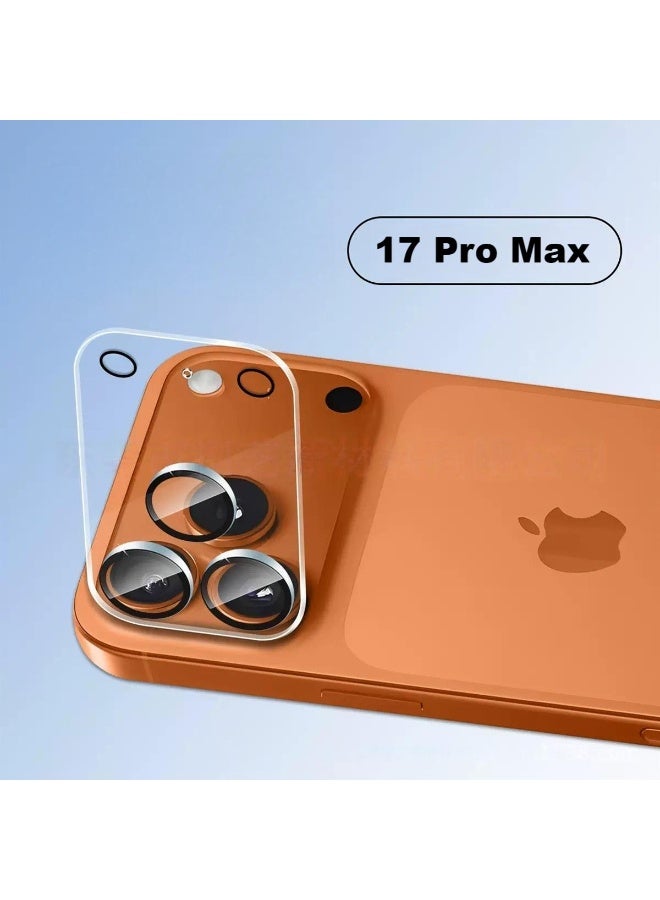 واقي عدسة زجاجي للكاميرا لهاتف iPhone 17 Pro Max شفاف - Image 1