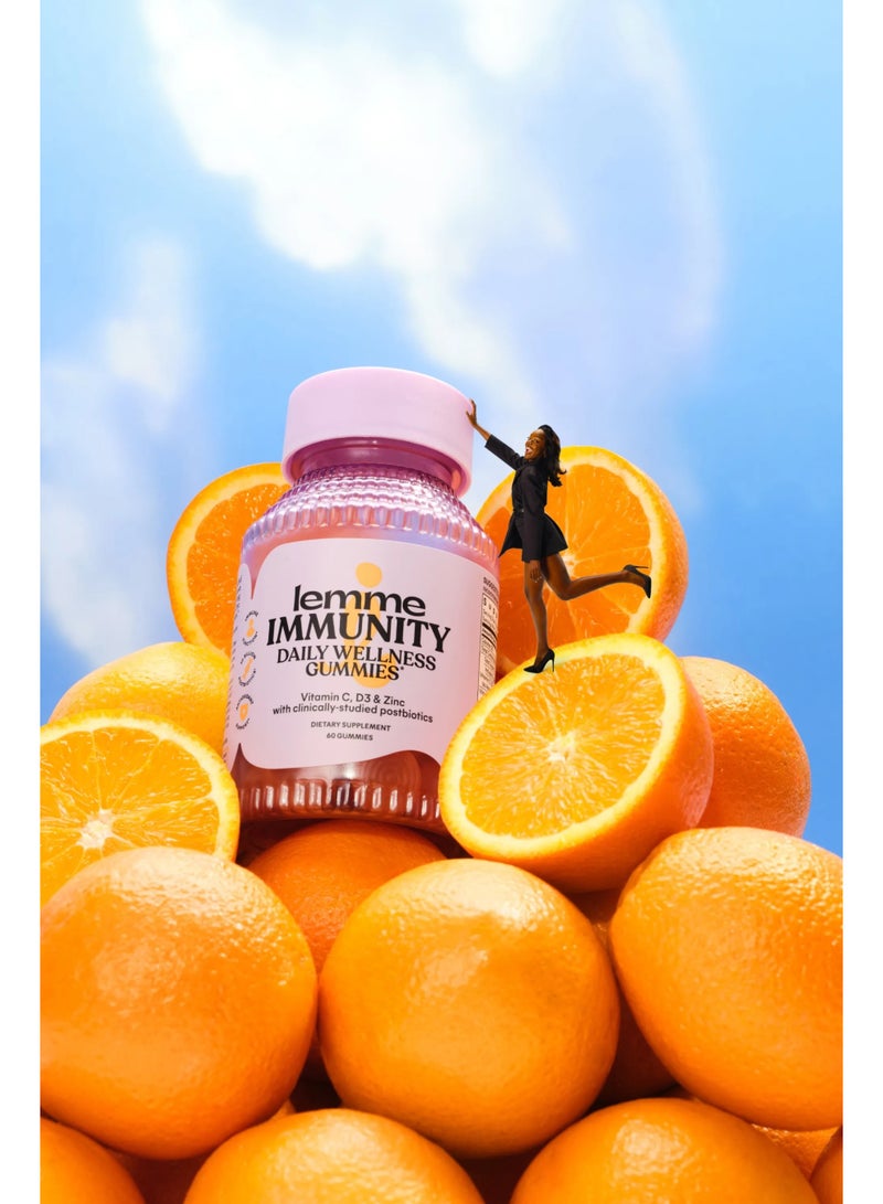 Lemme, Immunity Daily Wellness Gummies, Sweet Orange, 60 Gummies - Image 3