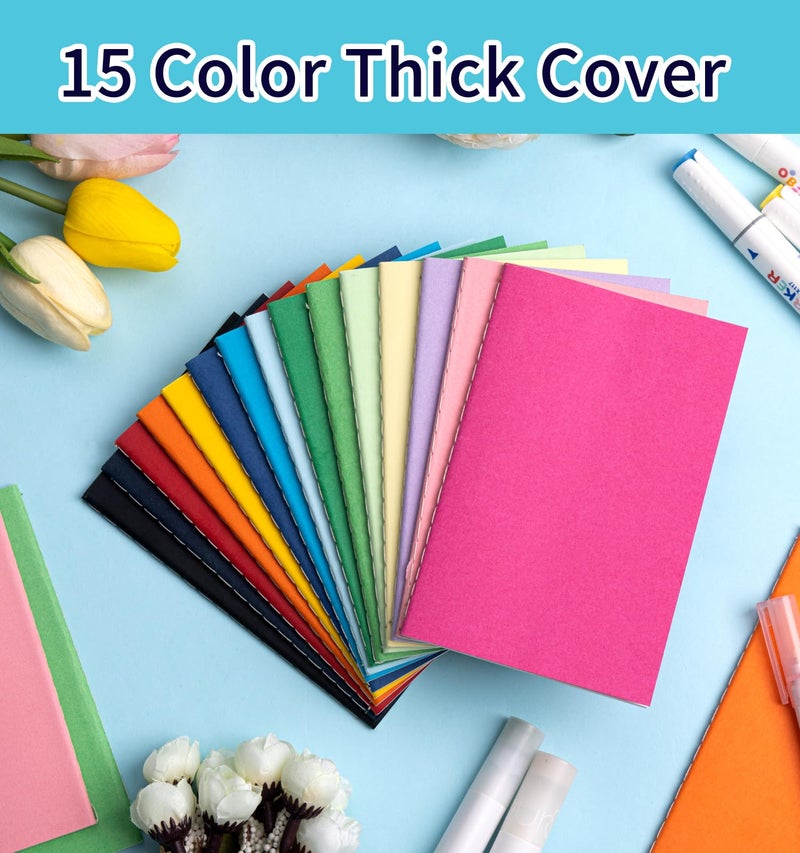 ALKALO 150 Pack Mini Pocket Colorful Lined Notebook Bulk, Journals Bulk, Small Notebooks 3.5x5.5, 30 Sheets/60 Pages, Mini Notebooks for Traveler, Students, School Supplies(Lined-150 pack, 15 Colors) - Image 4