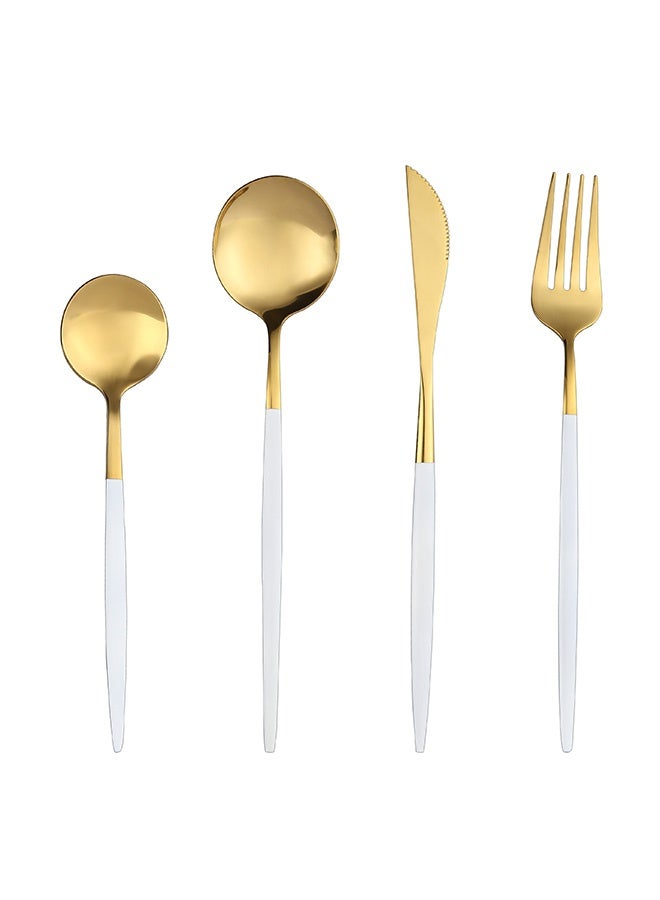 4-Piece Stainless Steel Dinnerware Fork,Spoon And Knife Cutlery Set - Image 1