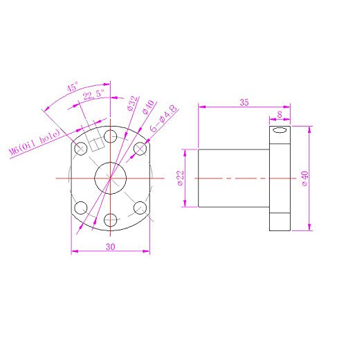 Zeberoxyz 1PCS SFU1204 Ballscrew Nut Diameter 12mm 4mm Pitch Ball Screw Single nut for 1204 nut housing Bracket CNC Carving Machine Parts - Image 5
