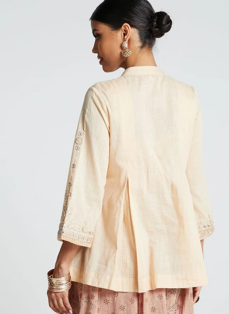 RITU KUMAR Embroidery Detail Wide Sleeve Kurti