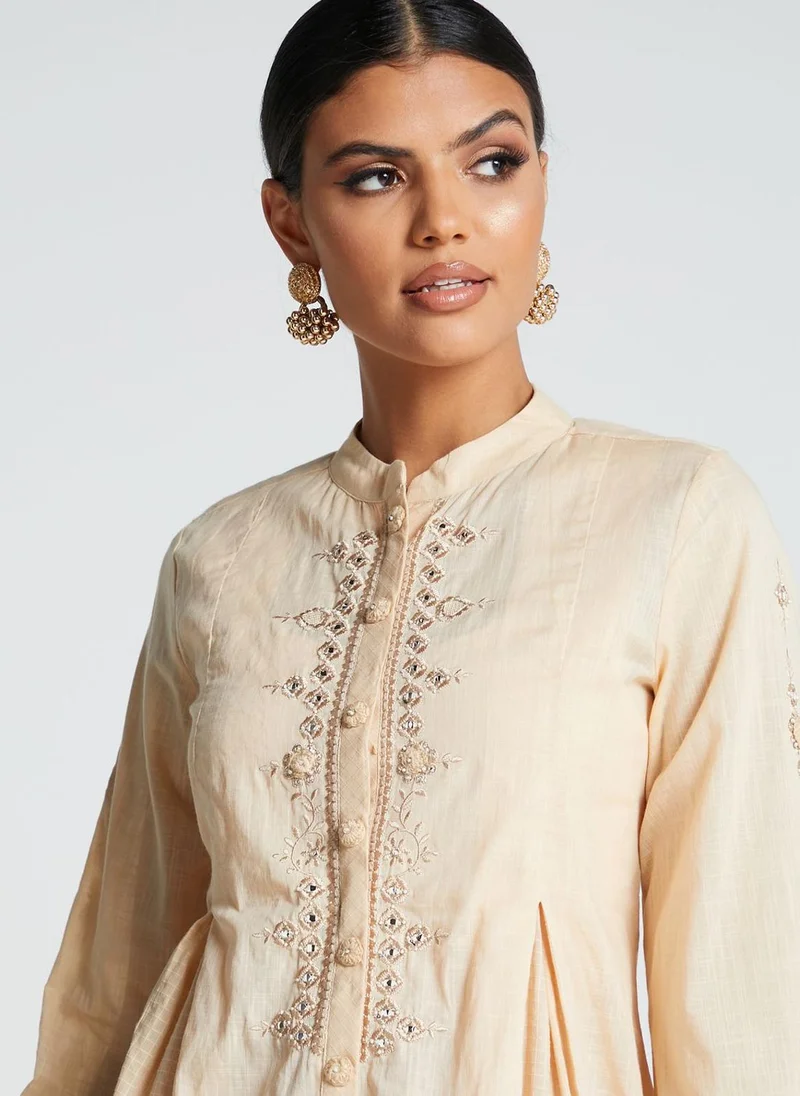 RITU KUMAR Embroidery Detail Wide Sleeve Kurti