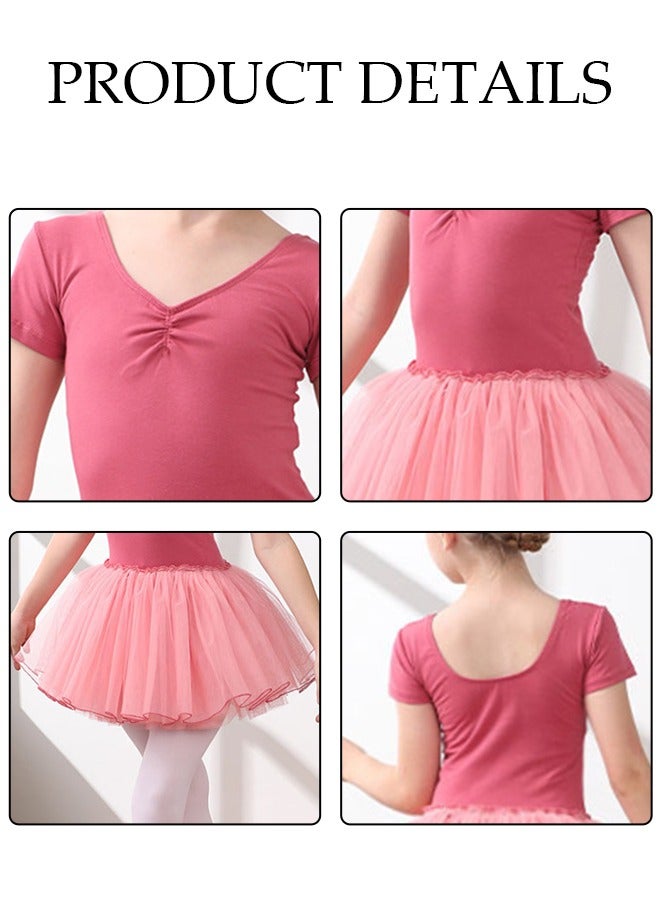 DUNISO Girls Ballet Dresses Leotards with Skirt Dance Dress Long sleeve Ballerina Tutu Outfit Cotton Dress Ballet Skirt Mini Skirt Princess Dresses Dance Wear Clothes for Little Girl - Image 3