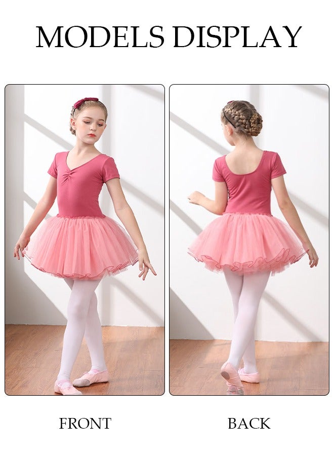 DUNISO Girls Ballet Dresses Leotards with Skirt Dance Dress Long sleeve Ballerina Tutu Outfit Cotton Dress Ballet Skirt Mini Skirt Princess Dresses Dance Wear Clothes for Little Girl - Image 5