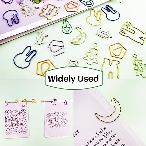 YETOOME 150 Pcs Mixed Cute Paper Clips, Assorted Colors Bookmark Paperclips, Fun Office Supplies Gifts for Students, Kids, Teachers (Random Shaped) - Image 4