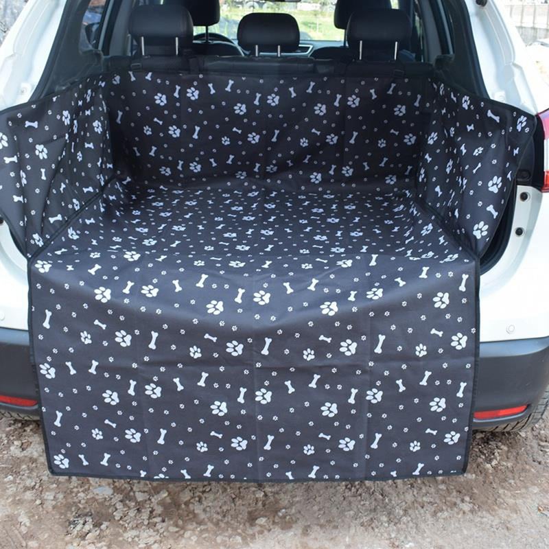 2 pcs Large Car Pet Trunk Mat Tarpaulin Dog Cat Back Seat Covers Rear Auto Pad Car Blanket (Black) - Image 3