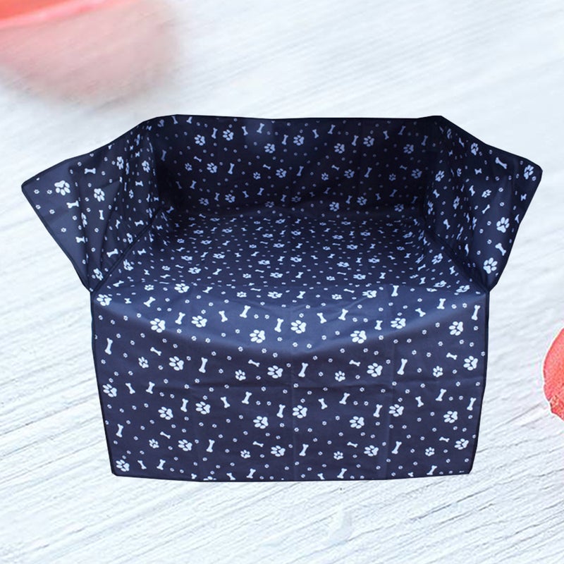 2 pcs Large Car Pet Trunk Mat Tarpaulin Dog Cat Back Seat Covers Rear Auto Pad Car Blanket (Black) - Image 2