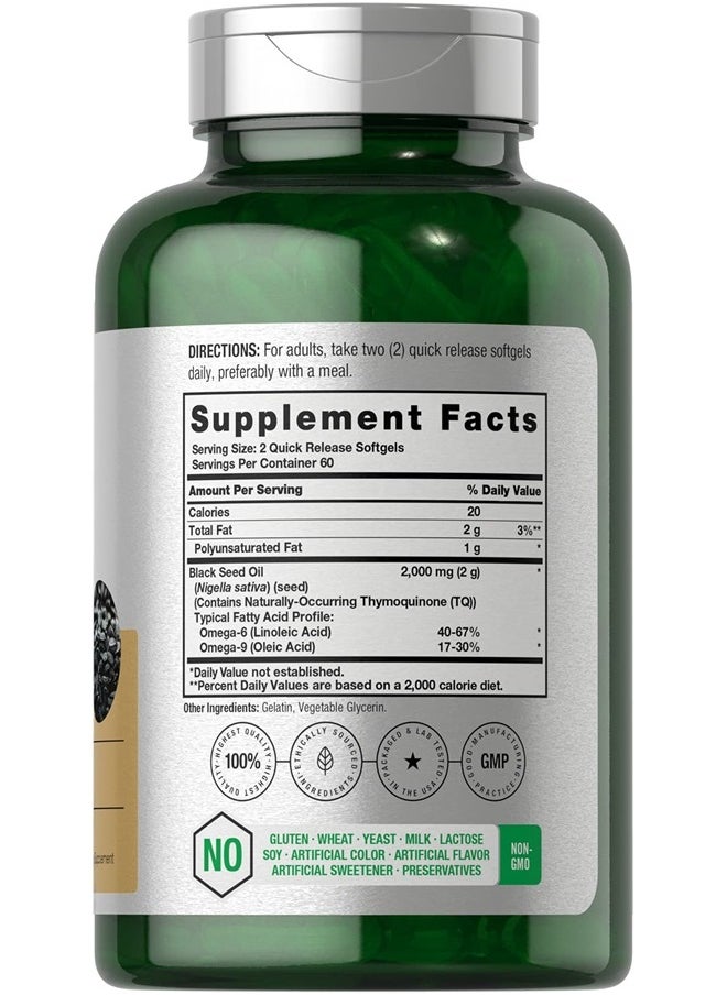 Horbäach - Black Seed Oil 2000mg - 120 Softgels - Image 1